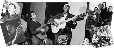 Elliott, Odetta, Guthrie & Leadbelly, Weavers, Kingston Trio.